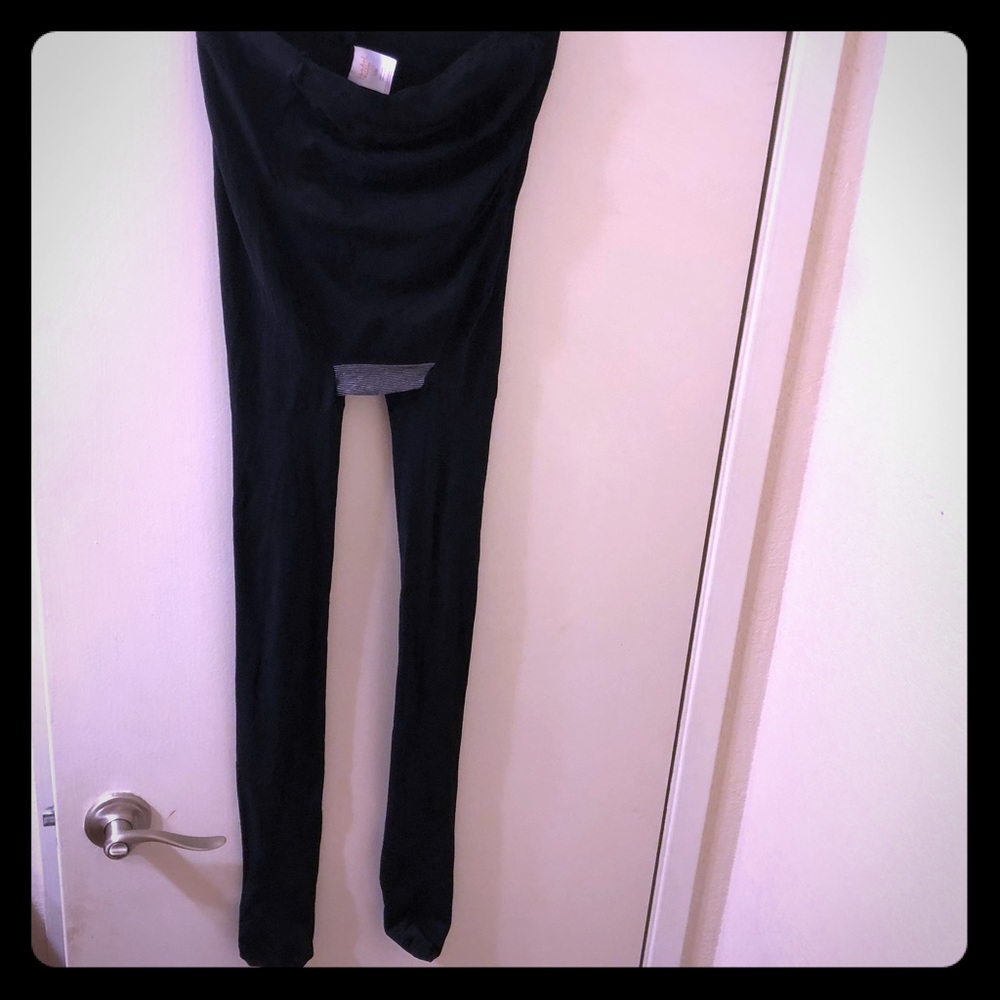 Black maternity tights